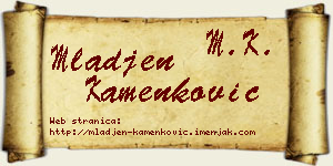 Mlađen Kamenković vizit kartica